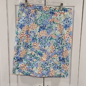J. Crew Multicolor Floral Pencil Skirt